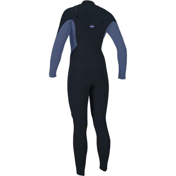 2025 O'Neill Femmes Hyperfreak+ 4/3mm Chest Zip Combinaison Néoprène 5349 - Carbon / Lilly